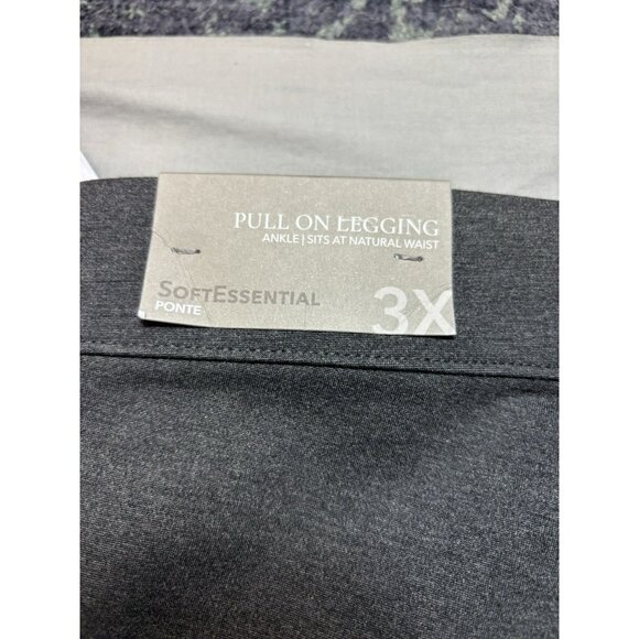 SOFT SURROUNDINGS Ponte Pull On legging Pants 3X Gray Heather NWT - Picture 10 of 12
